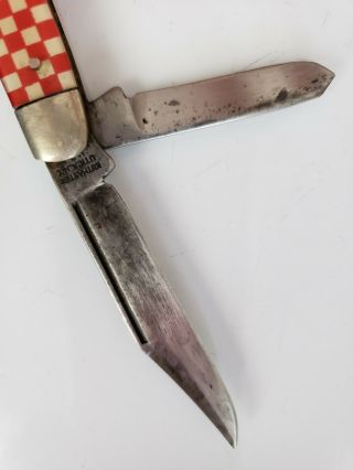 Vintage Purina Kutmaster 3 blade Pocket Knife Utica,  NY 3
