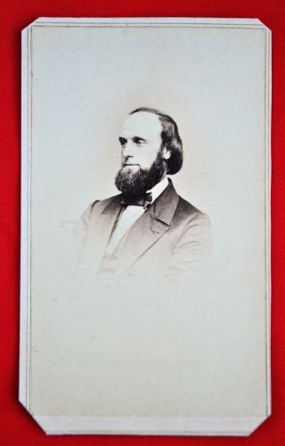 Cdv,  Bearded Man By Bierstadt Brothers - Taken In 1864,  Marked C.  S.  A.