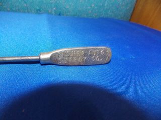 Antique Vintage Metal Advertising Screwdriver,  Fisher Auto Supply Co. ,  Canton,  O.