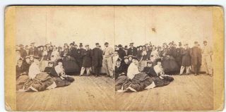 Stereoview By J Cremer Philadelphia - On Deck Of U.  S Steamer Chattanooga