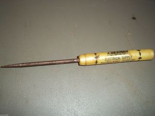 Vintage Coleman Electrical Supply 51/4 " Long Pocket Screwdriver W/ Clip