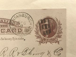 1886 Postcard National Bank Of Spartanburg Postmarked Spartanburgh Courthouse SC 4