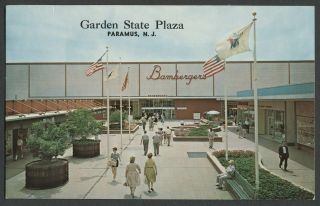 Paramus Nj: C.  1960 Pre - Zip Postcard Garden State Plaza World 