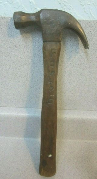 Vintage Belknap Hardware Claw Hammer W/ 8 Sided Handle - Total 16 Oz