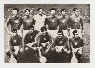 Soccer Football 1960s Mexico Team Bulgarian 1960s Photo Postcard Rppc /27086
