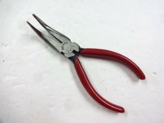 Vintage Sears 6 " Bent Nose Needle Nose Pliers 3078 Made In Japan Vg
