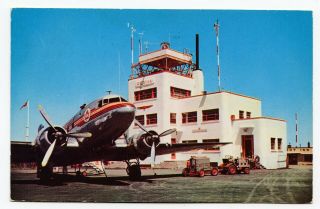 T.  C.  A.  Aircraft Regina International Airport Saskatchewan Canada 1958 Postcard