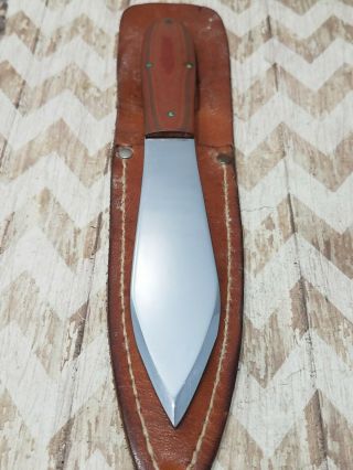 Vintage Usa Case Xx Throwing Knife And Leather Sheath