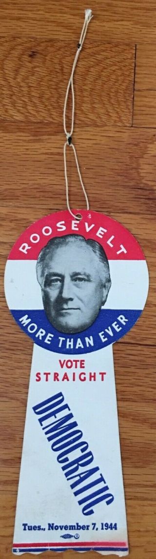 Franklin D.  Roosevelt Fdr Door Hanger 1944 Campaign For President