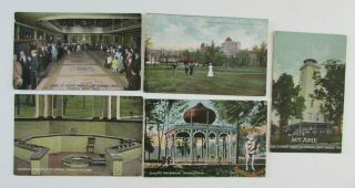 5 Antique Indiana Postcards West Baden French Lick Indiana