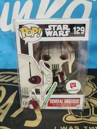 Funko Pop Star Wars General Grievous 129 Walgreens Exclusive In Pop Protector