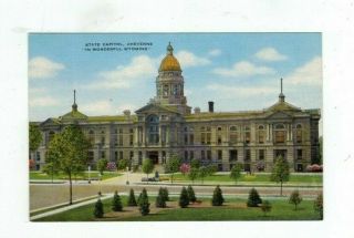 Wy Cheyenne Wyoming Antique Linen Post Card State Capitol