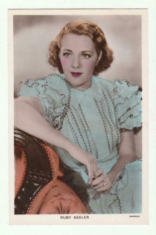 Vintage Tinted Real Photo Movie Star Postcard Ruby Keeler