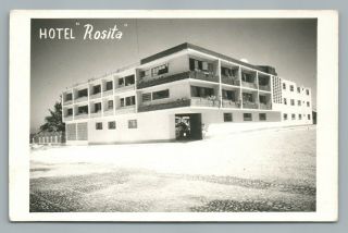 Hotel Rosita—puerto Vallarta? Rppc Vintage Mexican Architectural Photo Bauhaus