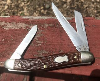 Schrade Walden Ny Usa Model 825 3 Blade Pocket Knife
