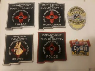 Rare Set Of 6 Nmsp Patch Motor Transportation Police Cvsa,  K9,  Patrolman Cmv