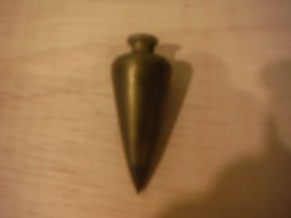 Vintage 2.  5 " Brass Plumb Bob,  Water Stained.