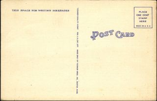 Busy Person Card Atlantic Pavilion South Carolina vintage car 1930 - 40s postcard 2