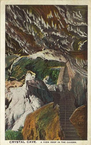 Crystal Cave William Penn Highway Pennsylvania 1930 Postcard