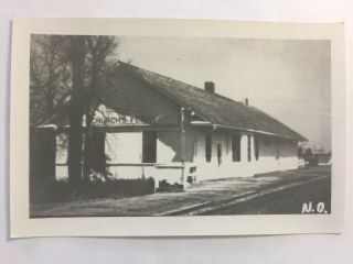 Churchs Ferry North Dakota Gn Station Railroad Depot Bw Real Photo Postcard Rppc