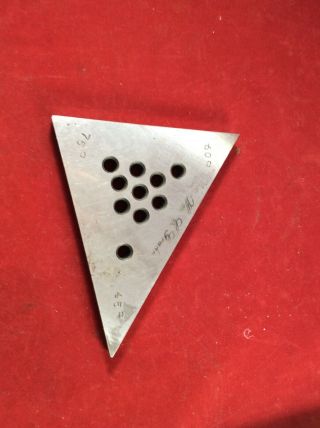 Vintage Machinists Metal 45,  60,  75 Degree Angle Triangle Tool