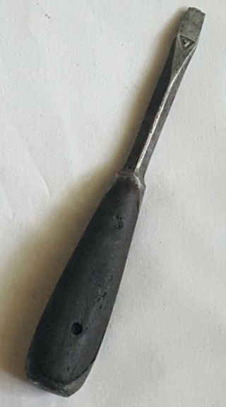 Antique Vintage Wooden Wood 7 Perfect Handle Style Screwdriver 7 - 3/8 " Tool
