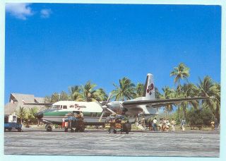 Air Polynesie Fokker F - 27 - Aviation Airport Postcard (1)