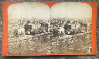 1870s Utah Stereoview Birdseye View Of Salt Lake City By C R Savage