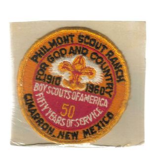 1960 Philmont Scout Ranch 1910 - 1960 Boy Scout Patch - Cimarron,  Nm