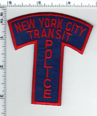 York City Transit Police " T " Patch From The 1970 
