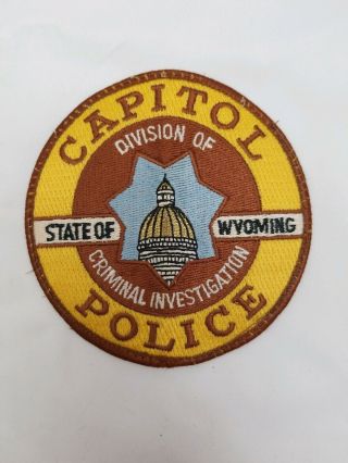 Old Wyoming Capitol Police Patch Vintage Division Of Criminal Investigation