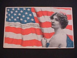 Patriotic United States Flag Early 1900 