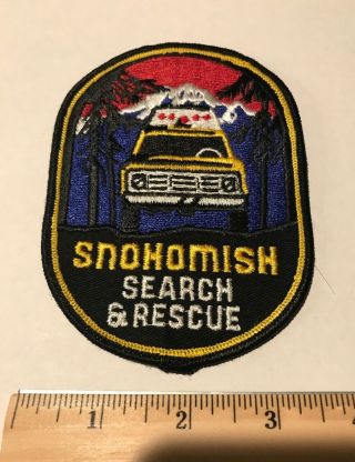 Rare Vintage Snohomish County Washington Wa Search And Rescue Sar Patch