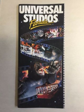 Universal Studios Florida Brochure 1991 - Back To The Future,  E.  T.  Jaws Rare