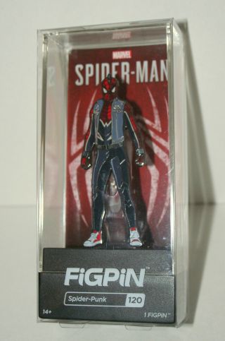 Marvel Comics Figpin Spider - Man Spider - Punk 120 Enamel Lapel Pin Moc