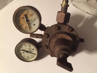 Vintage National Cylinder Gas Gauge 2 Gauges Steampunk Decor Or Parts