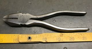 Vintage Utica Tools 1950 6 6 - 1/2” Long Linesman Plier Great Shape