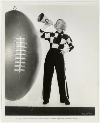 Peppy Co - Ed Lyda Roberti 1934 Vintage College Rhythm Football Cheer Photograph