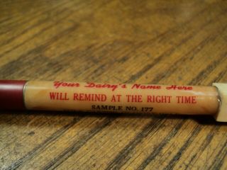 Vintage Ritepoint Mechanical Pencil Sample No.  177 Borden ' s Milk Carton Top 3
