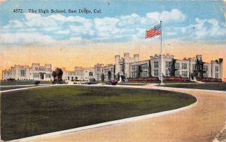 2526k San Diego,  Ca.  Postcard,  High School