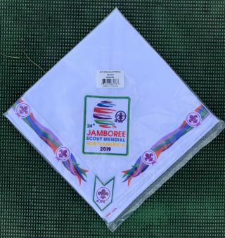 2019 24th World Scout Jamboree White Spanish Neckerchief Necker