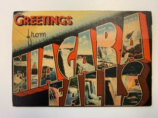 Vintage Niagara Falls Souvenir Postcard Photo Folder C 1940s
