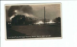 East Tawas,  Michigan Real Photo Postcard The Big Fire October 16,  1926