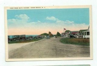 Nj Union Beach Jersey Antique Post Card View From Bath Houses