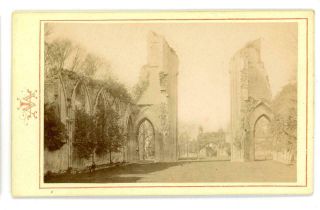 Cdv Of The Ruins At Glastonbury By Walter Tully