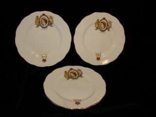3 Royal Albert Bone China 1953 Queen Elizabeth Ii Coronation 6 1/2 " Plates
