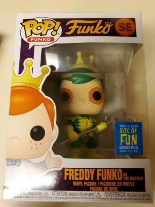 Funko Pop Fundays Box Of Fun Freddy As Merman Le5000 2019 Sdcc Exclusive,  Prot