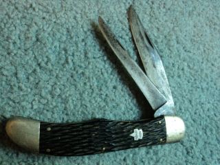 Vintage Keen Kutter Two Blade Folding Hunter Knife 843 Rare