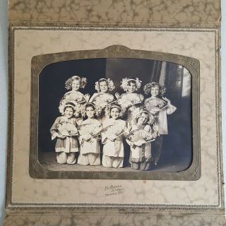Vintage 1920’s Dance Studio Photo Little Girls Asian Costumes Merced Ca Recital