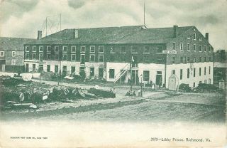 1901 - 1907 Postcard; Libby Prison,  Richmond Va Henrico County Unposted Green Ink